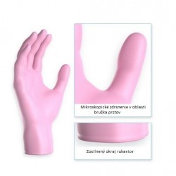 NITRILOVÉ rukavice bez púdru "M" ružové 100ks