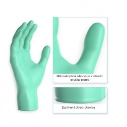 NITRILOVÉ rukavice bez púdru "S" zelené 100ks